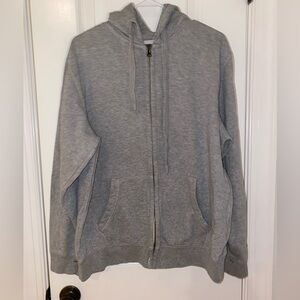 Old Navy Heather Gray Zip-Up Hoodie